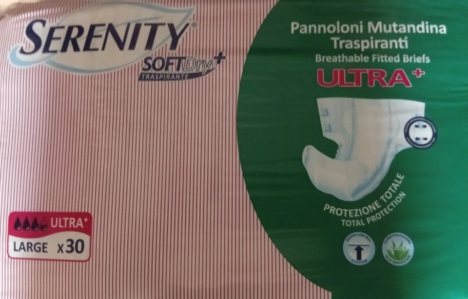 90 Pannoloni a Mutandina Serenity Ultra. Taglia L .3 Confezione Da 30 Pz - Immagine 1 di 1