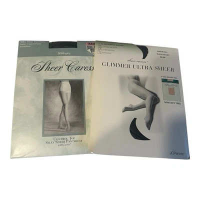 Pantimedias Sedosas Transparentes Control de Caricias Queen Alto Terciopelo Negras DE COLECCIÓN NOS 2 PR Foto 1 de 2