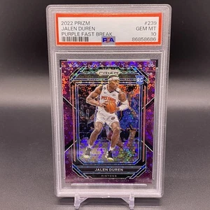 #/75! - PSA 10🚨2022-23 Panini Prizm Jalen Duren RC Purple Pistons Rookie #239 - Picture 1 of 3