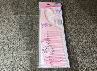 My Melody & Kuromi Peine Tratamiento Rosa Pastel Acondicionador Baño Diente Ancho Kawaii Foto 1 de 4