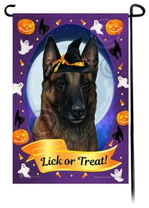 Halloween Garten Flagge - Mahagoni Belgische Malinois - Bild 1 von 1