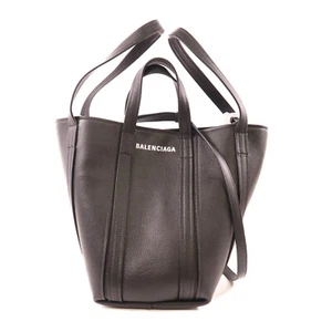 BALENCIAGA SHW Everyday North-South Tote Shoulder Bag Calfskin Leather Black - Picture 1 of 13