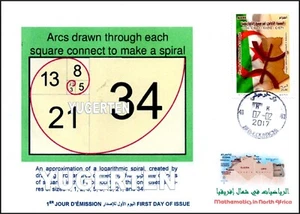ALGERIA 2017 - FDC - Mathematics in North Africa - Fibonacci Tamazight language - Picture 1 of 1