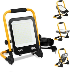 LED Baustellenstrahler 50W Tragbarer abnehmbarem Baustellenlampe IP66 - Bild 1 von 9