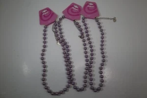 ZBOT 3x eisige HELLLILA Perlen HALSKETTE Claire's Schmuck - Bild 1 von 6