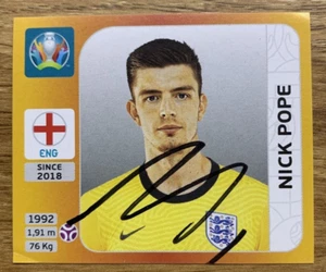 PANINI UEFA EURO 2020 SIGNED STICKER - NICK POPE - ENGLAND - Picture 1 of 1