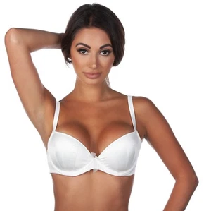 Panache Harlequin Womens Bridal Satin Tiffany Plunge Molded Bra 5431 - Picture 1 of 5