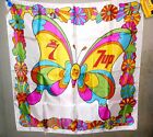 Vintage John Alcorn Peter Max Style 7up Seagrams Made in Italy Psychedelic Scarf