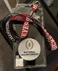 2015 Ohio State Buckeyes Football National Championship Spiel Schlüsselband Tix Halter - Bild 1 von 6