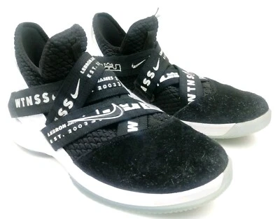 Nike Lebron Soldier XII Juvenil Zapatos de Baloncesto Negro/Blanco 7Y Raro AA1352-005 Foto 1 de 4