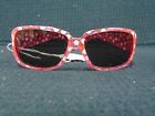 GIRLS PINK SUNGLASSES WITH POLKA DOTTED PRE-OWNED WITH SOME SCRATCHES ON LENSES 