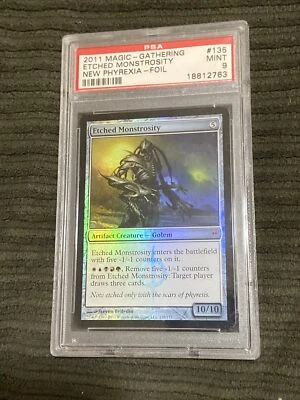 2011 Magic The Gathering Mtg New Phyrexia Foil Etched Monstrosity Psa 9 Pop 1/1 - Image 1 of 2