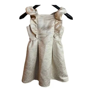 Janie and Jack Sz 7 Gold Ruffle Formal Dress - Picture 1 of 11