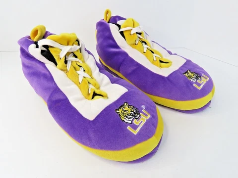 Comfy Feet NCAA Sneaker Boot Slippers - LSU Tigers - Men's Slipper Cover
