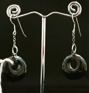 Orecchini pendenti in Onice e Argento 925  - Foto 1 di 1