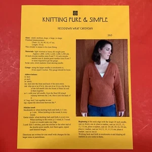 Women's Neckdown Wrap Cardigan S-XXL Knitting Pure & Simple Pattern 263 - Picture 1 of 1