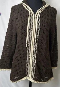 Vintage Eddie Bauer Women’s Large Boho Hippie Fairycore Grunge Knit Sweater - Bild 1 von 5
