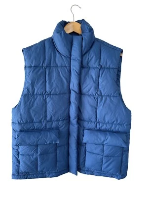 Chaleco acolchado Beyond Yoga para mujer talla pequeña azul cremallera bolsillos delanteros talla grande Foto 1 de 4