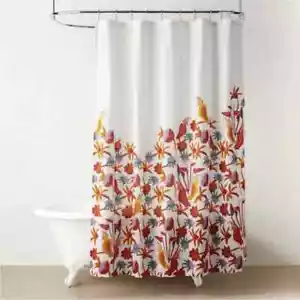 Anthropologie Opalhouse Jungalow Natalia Colorful Shower Curtain 70" X 70" - Picture 1 of 12