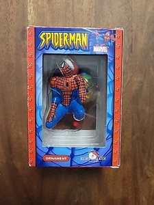 THREE MARVEL SPIDER MAN KURT ADLER HOLIDAY ORNAMENTS 2003 IN ORIGINAL BOXES - Picture 1 of 4