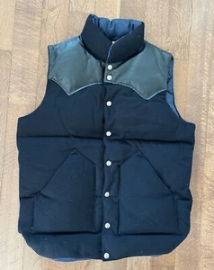 NWOT Rocky Mountain Featherbed Melton Goose Down Vest Black 35Summers Japan L 42 - Picture 1 of 6