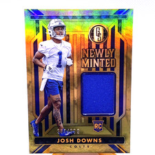 Josh Downs /399 Rookie RC Relic Holofoil (Colts) 2023 Panini Gold Standard