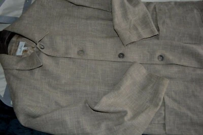 $2895 Chaqueta Ermenegildo Zegna Lana Algodón Beige Tela L 42/52 ITALIA Grande COMO NUEVA Foto 1 de 4