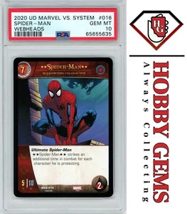 SPIDER-MAN PSA 10 2020 Marvel Upper Deck VS System #Web-016 C3 - Picture 1 of 2