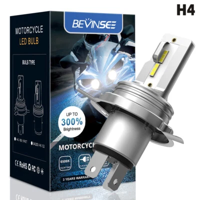 For Yamaha FZ6R 2009-2017 1x H4 HS1 LED Headlight Bulb High/Low Beam 6000K White - Image 1 of 4