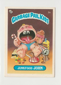 Garbage Pail Kids Junkfood John #2a UK mini 1985 British Series 1 GPK 7261