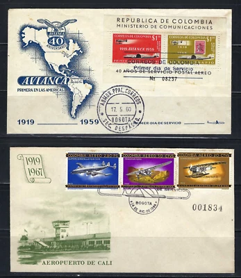 AVIANCA.-HISTORY. ANNIV.ELDORADO- PALMASECA.-TO CORINPHILA- SUIZA.- B/AIRES{5} - Image 1 of 4