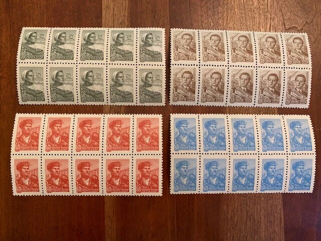 Russia, Scott #2290-2293 Blocks of 10 stamps Mint Never Hinged  PERFECT!!! - Image 1 of 1