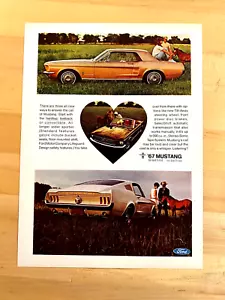 1966 Vintage Print Ad 1967 Ford Mustang 390 Fastback - Picture 1 of 1