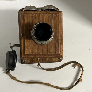 Antico telefono Western Electric tipo 327U anni '10 piccolo legno bachelite cromato - Foto 1 di 11