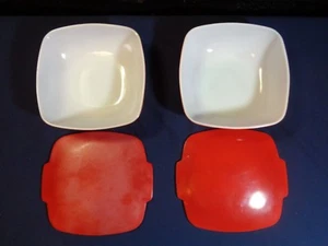 2 Vintage PYREX Ovenware 5258-025 RED *Casserole Dishs with Covers 2 1/2 quart - Picture 1 of 7