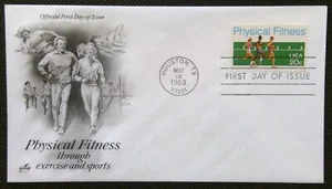 Scott 2043 FDC Physical Fitness Runners EKG Art Craft Cachet - Bild 1 von 3