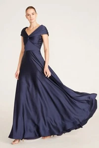 Neu mit Etikett Theia Francesca Twist A-Linien-Damenkleid MOB MOG marineblau 8 - Bild 1 von 7