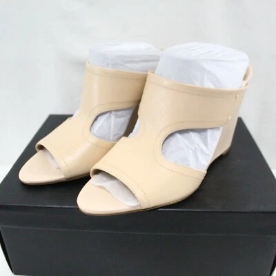 H by HALSTON womens slip on ultra high heels nude leather up shoes size 8 M NEW - Image 1 of 4