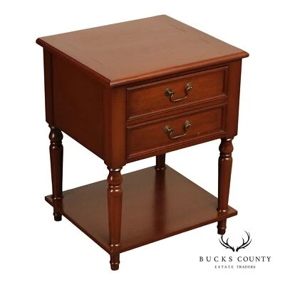 Traditional Style Two Drawer Mahogany Nightstand - Image 1 of 4