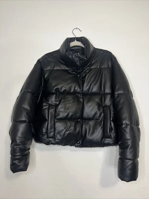 Chaqueta acolchada acolchada acolchada repelente al agua con cremallera XL negra Zara TRF Heat PWR para mujer Foto 1 de 4