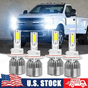For 2017-2021 Ford F250 F350 HD 4x Super White 6000K LED Headlight Bulbs Combo - Picture 1 of 12