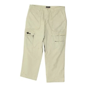 Pantalones cargo Schott para hombre | Pantalones informales de diseñador beige vintage de colección - Imagen 1 de 6