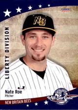 2017 Atlantic League All-Stars Choice #19 Nate Roe Plainfield New Jersey NJ Card