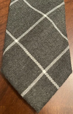 Corbata de cuello de algodón gris a cuadros para hombre hecha en China Foto 1 de 4