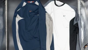 Nike Long Sleeve Lot - Mens XL Whte and L Blue - Picture 1 of 11