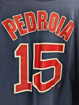 Dustin Pedroia 15 2013 World Series Boston Red Sox Blue XL Mens T Shirt Majestic - Image 1 of 4