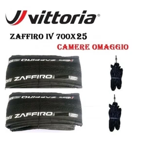 2 Copertoncini 700X25 VITTORIA ZAFFIRO IV Bici Corsa Strada Pieghevole + Camera - Foto 1 di 1