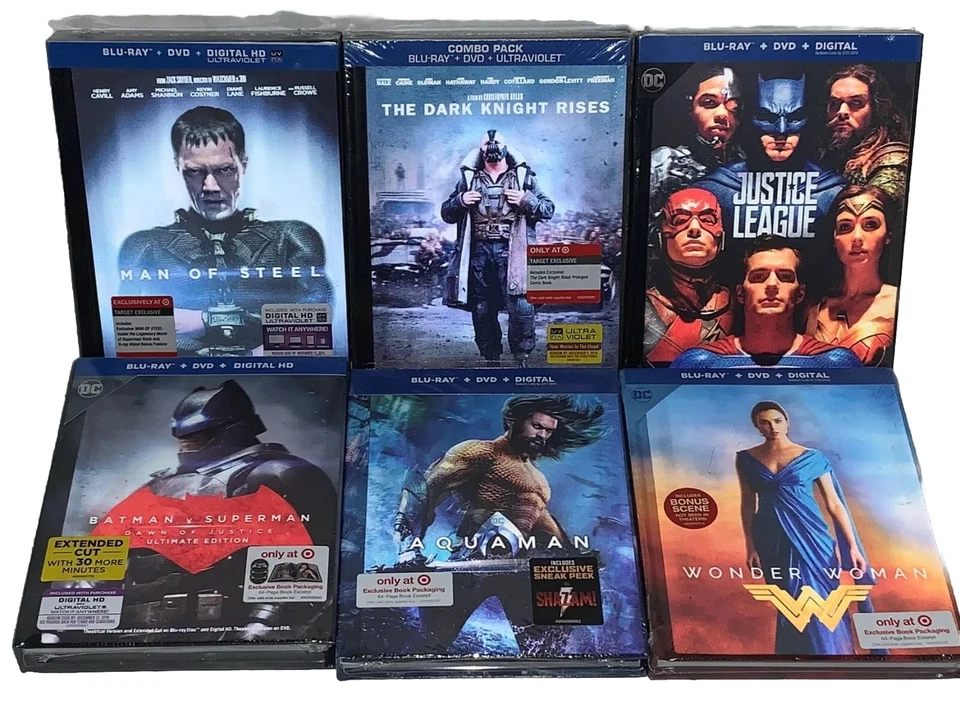 DC Comics Batman Superman Wonder Woman Blu-ray Target Excl. Bundle NEW OOP HTF Foto 1 de 3