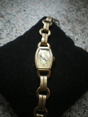 Antik Damen  Armbanduhr  für Sammler, Bastler mit Armband, Walz-Gold-Double 20 M - Bild 1 von 4