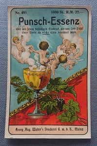 Old Punch Label Sample Label Label Punch Essence Georg August Walter Mainz - Picture 1 of 2